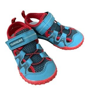 Tsukihoshi Kids Ibiza2 Blue and Red Shoes